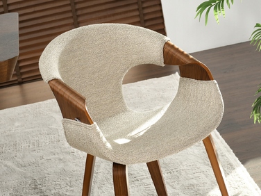Стілець Mebel-Partner Kora, бежевий букле, горіх