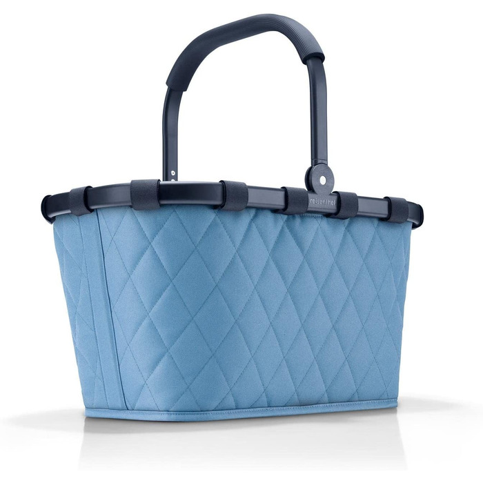 Кошик для покупок Reisenthel Carrybag Rhombus Blue, водовідштовхувальний, міцний, з великою місткістю та внутрішньою кишенею