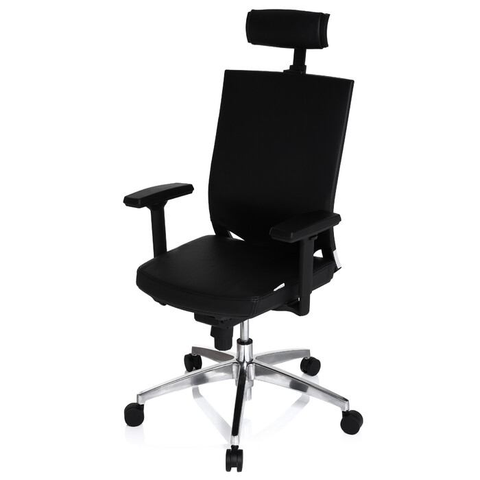 Офісне крісло / Крісло керівника PORTO MAX HIGH Leather Black HJH OFFICE