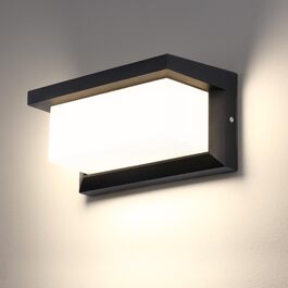Світильник настінний вуличний LED 18W IP66, прямокутний світильник Up and Down з алюмінію для тераси, гаража та фасаду будинку, нейтральне біле світло