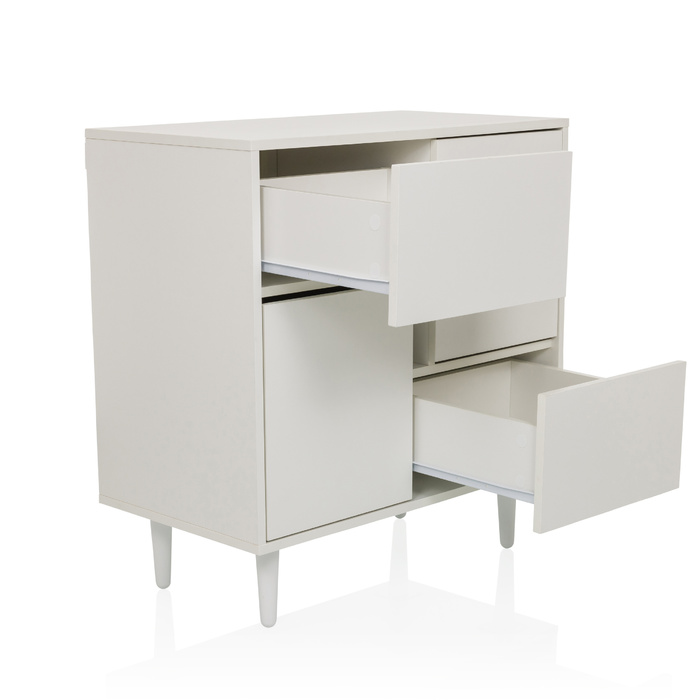 Сервант / комод LYKKJA 77x39,5x72 см 2 шухляди 2 двері білий hjh LIVING