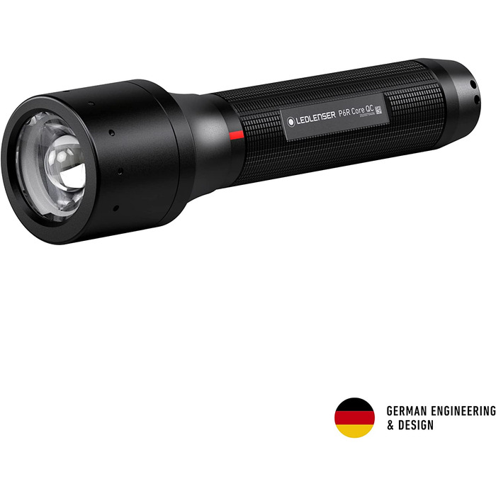 Ліхтарик Ledlenser P6R Core QC, мультиколірний LED (білий, червоний, зелений, синій), акумуляторний, 270 лм, 335 м, для полювання, риболовлі, аутдору