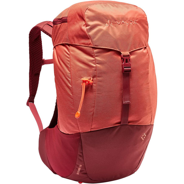 Жіночий туристичний рюкзак VAUDE Skomer 24L з вентиляцією спини та дощовиком, універсальний розмір, колір Hotchili