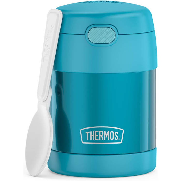 Дитячий термос для їжі THERMOS FUNTAINER 0,3 л, бірюзовий, з ложкою, для супу, мюслі, зберігає тепло 5 годин, холод 7 годин, герметичний
