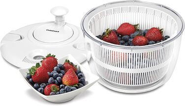 Салатниця-сушарка Cuisinart CTG-00-SAS велика 5л, біла - для миття, віджимання та сушіння салату, фруктів та овочів