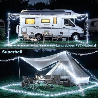 Світлодіодна гірлянда для вулиці та дому 30м, 1400 LED, водонепроникна, 8 режимів, з пультом та таймером, біле світло (для саду, тераси, новорічного декору)