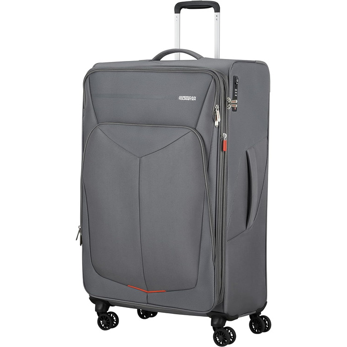 Валіза American Tourister SummerFunk Spinner L розширювана, 79 см, 109.5/119 л, сіра (Titanium Grey)