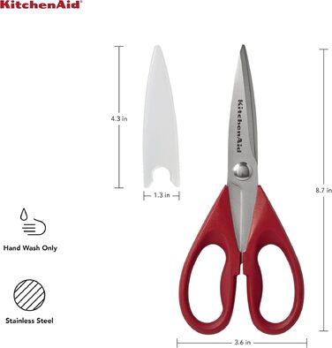 Ножиці кухонні універсальні KitchenAid червоно-чорні, для кухні
