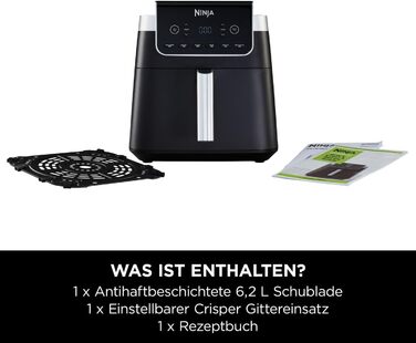 Фритюрниця Ninja Foodi FlexDrawer Dual Zone, 7-в-1, Airfryer, AF500EUCP, чорний & мідний колір