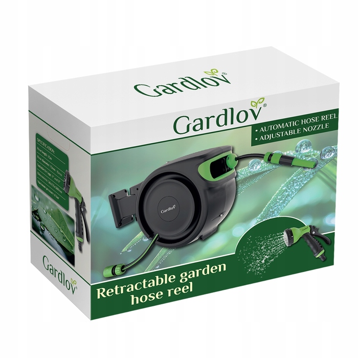 Автоматичний котушка для садового шланга Gardlov, 25 м, 13 мм