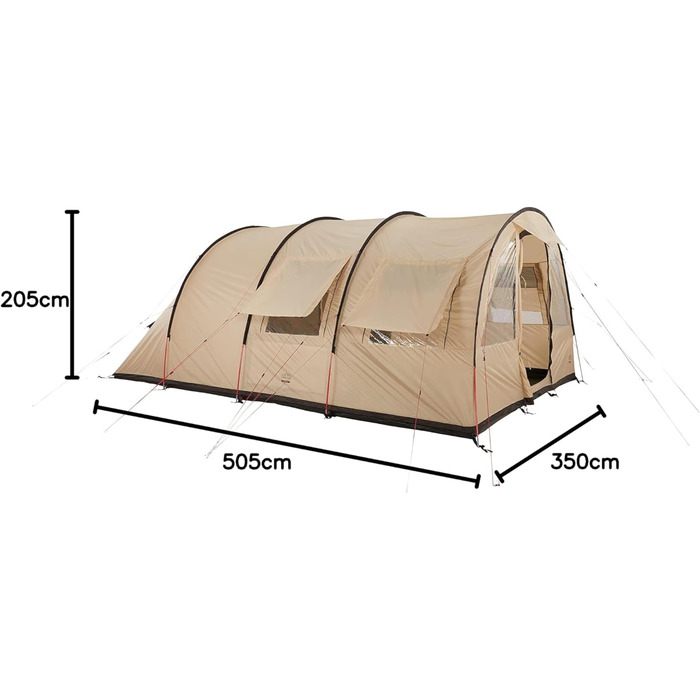 Сімейний намет GRAND CANYON Helena тунельного типу, водонепроникний, з роздільною спальнею та великим тамбуром, органайзер для зберігання, для кемпінгу, фестивалів і груп