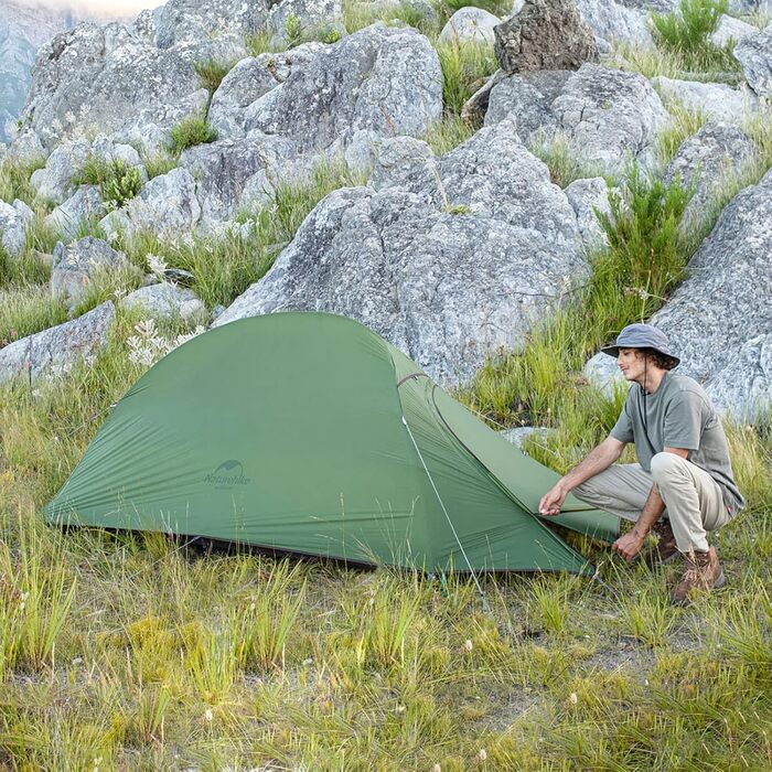 Намет Naturehike Cloud Up 1 Upgrade для 1 особи, легкий купольний, з тамбуром, 3-4 сезони, водонепроникний, для кемпінгу та туризму
