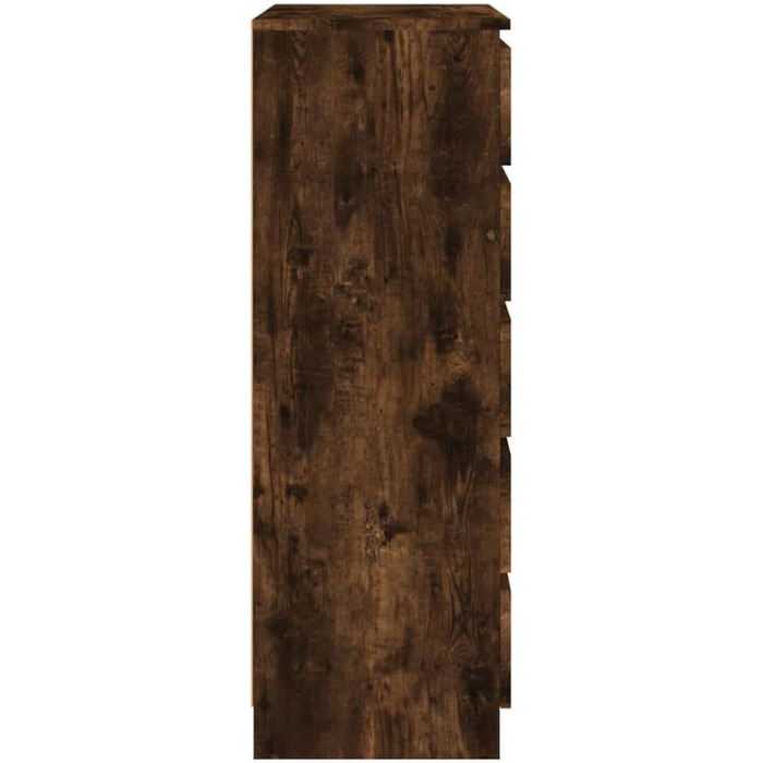 Комод vidaXL з висувними шухлядами, димчастий дуб, 60x36x103 см, ДСП