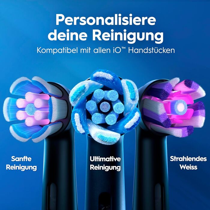 Електрична зубна щітка Oral-B iO Series 3, набір з 2 шт (Чорний та Рожевий), 2 додаткові насадки та футляр