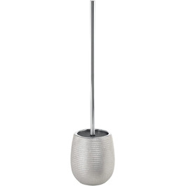 Унітазна щітка Gedy Silber G-Astrid, керамічна, сріблясто-чорна, 47x11,5 см, гарантія 2 роки, дизайн R&S