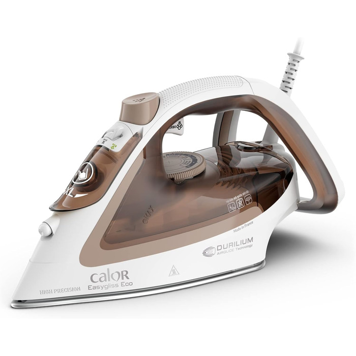 Праска Calor Easygliss Eco, 2800 Вт, 50 г/хв (пар), 240 г/хв (парний удар), Durilium Airglide, Made in France, FV5780C0