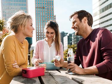 Набір ланчбоксів Mepal Lunch to go Set з контейнером Lunchpot, великий бенто-бокс з відділеннями для дорослих, Vivid Green