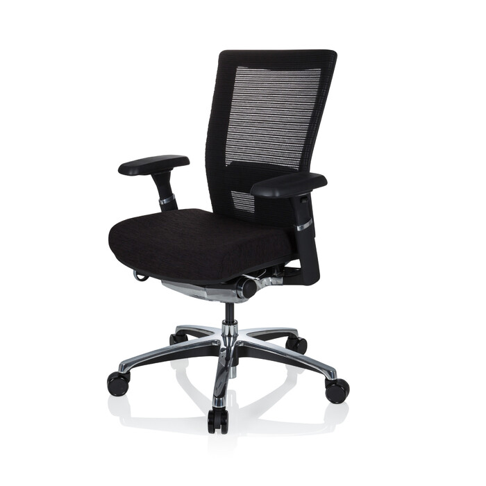 Крісло офісне NOVA PRO ALU тканина чорна hjh OFFICE