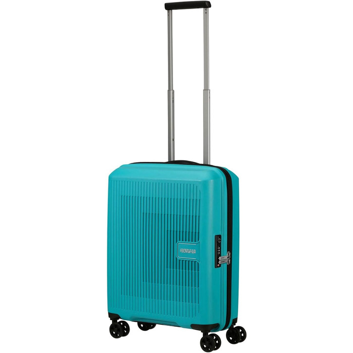 Валіза American Tourister Aerostep на 4 колесах, 55 см, розширювана, бірюзова