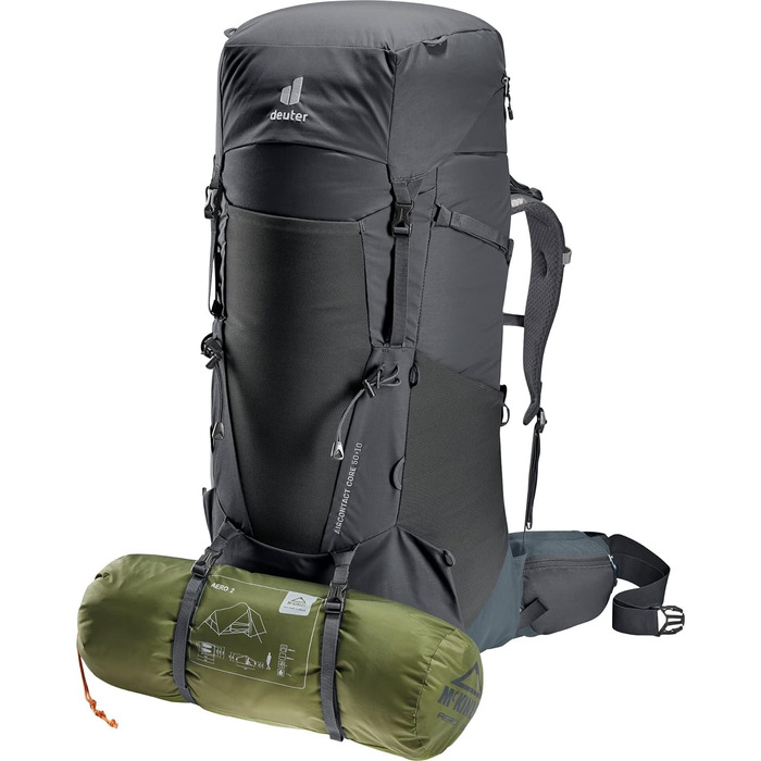 Туристичний рюкзак Deuter Aircontact Core 50+10 л, графітовий