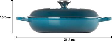 Гусятниця Le Creuset Signature з чавуну, кругла, 30 см, 3,5 л, для всіх типів плит (індукція), колір Deep Teal
