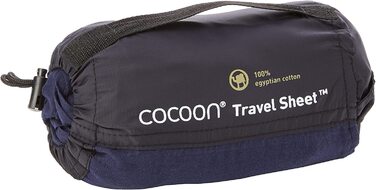 Кокон спальний мішок-простирадло з єгипетської бавовни Cocoon, синій Tuareg, 220x90 см