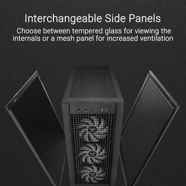 Ігровий корпус ASUS TUF GT302 ARGB білий, Mid-Tower ATX, 4x140 мм ARGB вентилятори, змінні бокові панелі, підтримка ATX материнських плат із прихованими роз'ємами, сітчаста фронтальна панель