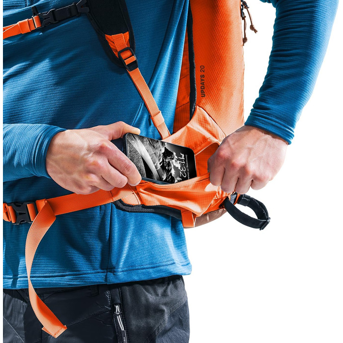 Рюкзак для лижних турів Deuter Updays 26 л, легкий, Umbra-papaya