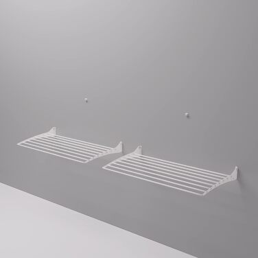 Сушарка для білизни Foxydry Fold настінна, вертикальна, алюміній та сталь, 116 см, для дому та вулиці, біла