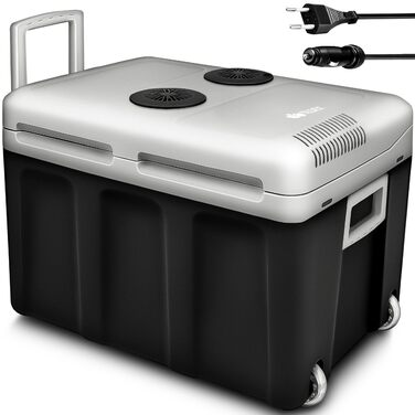 Автомобільний холодильник/термобокс Tillvex електричний 40л на колесах (230V/12V) - охолодження та підігрів, ECO-режим, антрацит