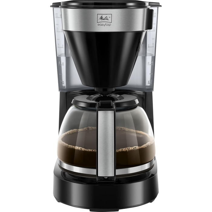 Кавоварка фільтраційна Melitta Easy Top з глечиком, 10 чашок, чорна, функція захисту від капання