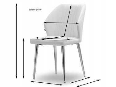 Стілець Mebel-Partner, велюр, бежевий, 1 шт.