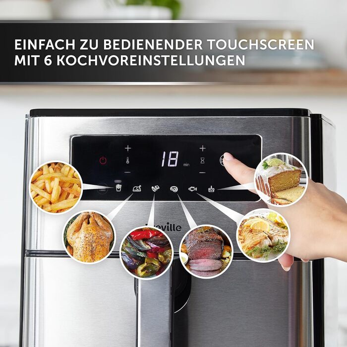 Аерофритюрниця Breville Halo Flexi 9 л, компактний дизайн