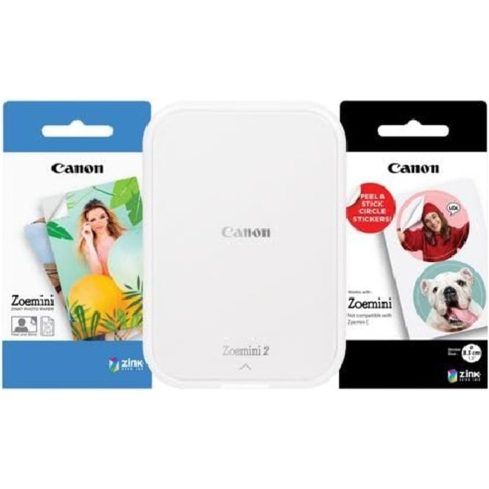 Canon Zoemini 2: Компактний фотодрук - миттєвий друк зі смартфона, Bluetooth 5.0, USB-C, рожеве золото, комплект з папером 50шт