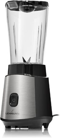Блендер LEHMANN 1200W для смузі та коктейлів з двома пляшками (570 мл + 400 мл) - професійний міні-міксер для соків, шейків та протеїнових коктейлів, легко миється