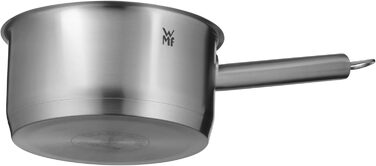 Каструля WMF Comfort Line 1,4 л з кришкою, 16 см, маленька каструля для молока, індукція, матова нержавіюча сталь Cromargan, з мірною шкалою, штабельована, без покриття