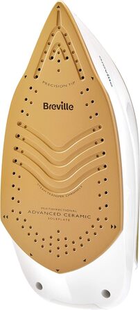 Парова праска Breville VIN410X PRESSXPRESS 2400 Вт з бойлером, багатонапрямною керамічною підошвою, паровим ударом 230 г, вертикальним паром 100 г/хв, тиск 5 бар, біла