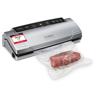 Вакууматор CASO VC10 для продуктів харчування, пристрій для вакуумування з 30 см швом та набором із 10 пакетів