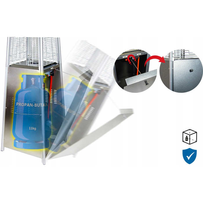 Обігрівальна парасолька MalTec 220 см, 9,5 кВт