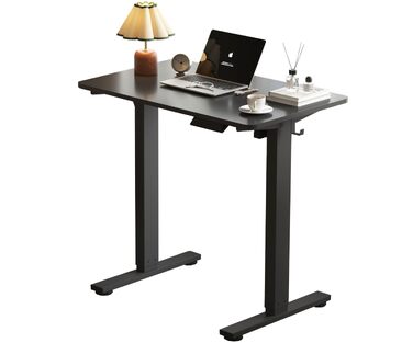Регульований по висоті письмовий стіл MiniDesk, чорний (73–118 см)