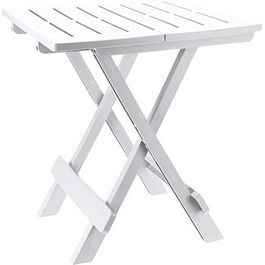 Складаний пластиковий стіл Spetebo Adige 45x43 см білий — для саду, балкона, кемпінгу, чайний стіл