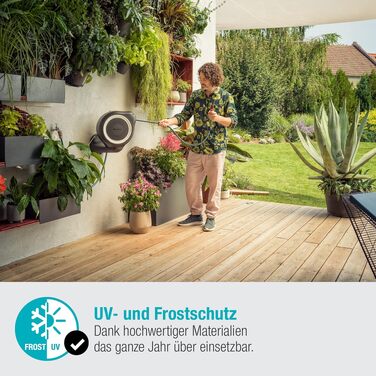 Gardena Wand-Schlauchbox RollUp S 15м: Шланг для поливу з автоматичним намотуванням, настінний монтаж, Gardena (18600-20)