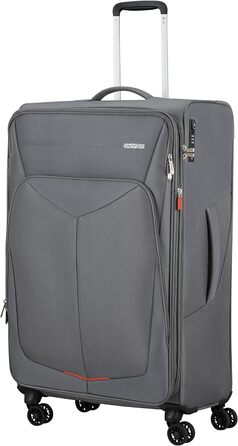 Валіза American Tourister SummerFunk Spinner L розширювана, 79 см, 109.5/119 л, сіра (Titanium Grey)