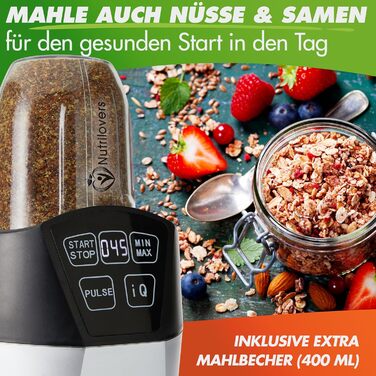 Блендер для смузі NutriBlender Smoothie-Maker 1000 Вт з авто-функцією Auto-IQ, 2 стакани, ніж, кришки, без BPA + Книга рецептів