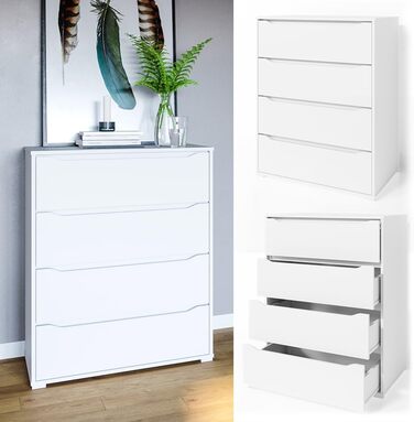 Комод Vicco Ruben білий 80x102 см, великий розмір