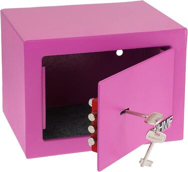 Сейф HMF 49216-15 малий меблевий з ключем, рожевий, 23x17x17 см