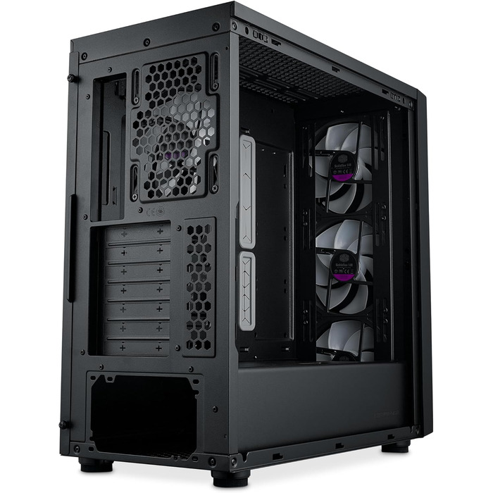 Корпус Cooler Master MasterBox 600 E-ATX з потужним повітряним охолодженням, підтримкою Back-Connect материнських плат, радіатора до 420 мм, 3 ARGB PWM вентилятори 140 мм + 1 вентилятор 120 мм, загартоване скло, USB 3.2 Gen 2x2 Type-C