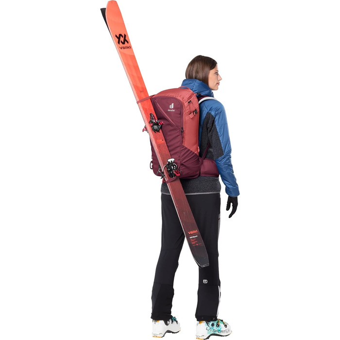 Жіночий рюкзак для гірськолижних турів Deuter Freerider Pro 32+ SL, 32+ л, бордовий
