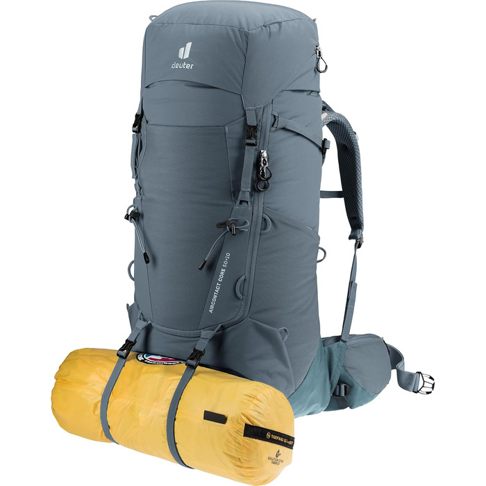 Туристичний рюкзак deuter Aircontact Core 50+10 л, графітовий, модель 2024, для трекінгу