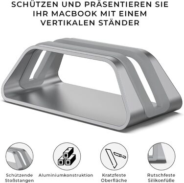 Підставка для ноутбука Vertikaler: стильна підставка для MacBook, MacBook Air, MacBook Pro (сірий)